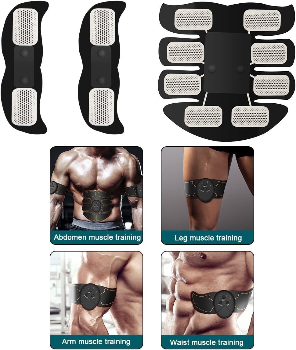 Muscle Toner,  Abdominal Toning Belt, EMS Abs Trainer Wireless Body Gym Workout Home Office Fitness Equipment for Abdomen/Arm/Leg Training Men Women