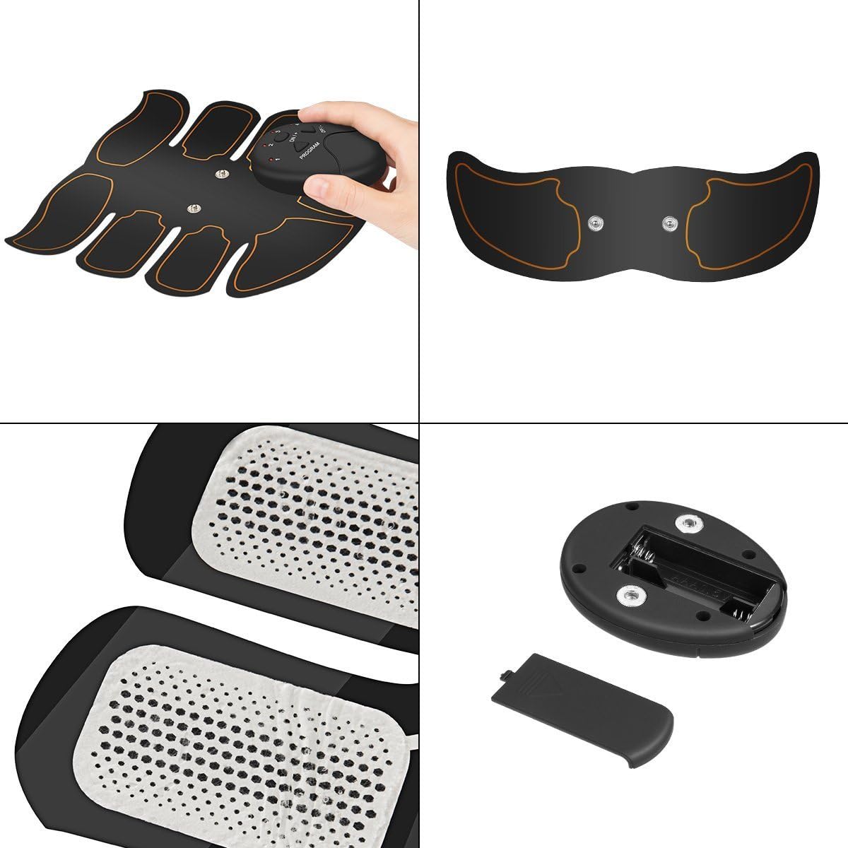 Muscle Toner,  Abdominal Toning Belt, EMS Abs Trainer Wireless Body Gym Workout Home Office Fitness Equipment for Abdomen/Arm/Leg Training Men Women